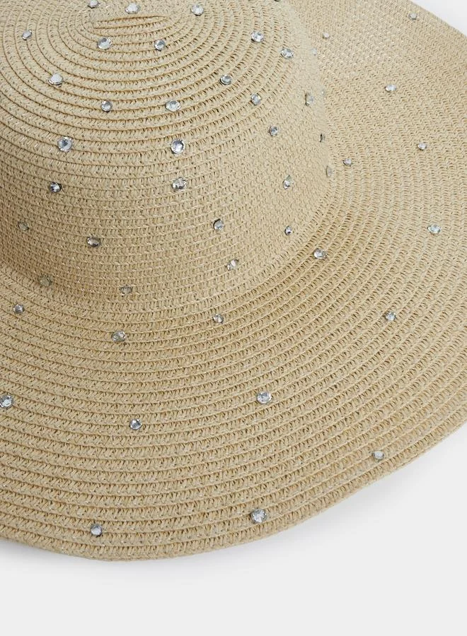 Styli Faux Diamante Trim Hat